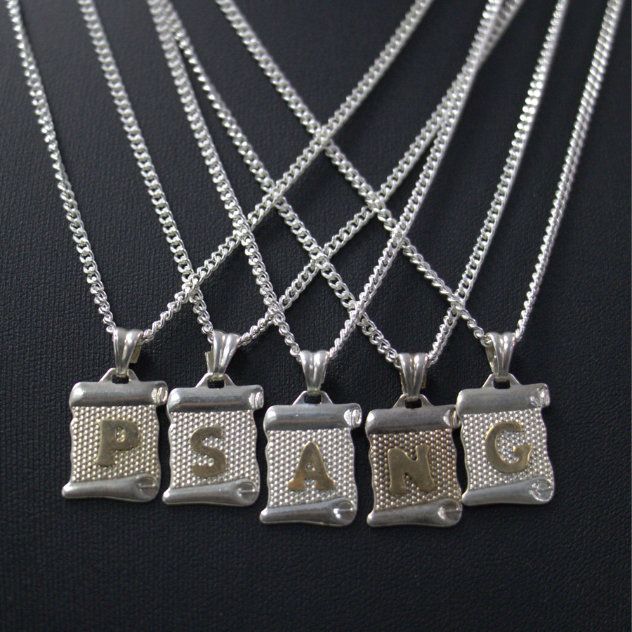 Lote de Cadenas de Plata con Letras – Diseños de Iniciales