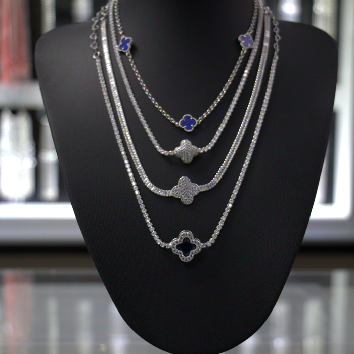 Lote de Collares de Plata con Trébol – Diseños Surtidos
