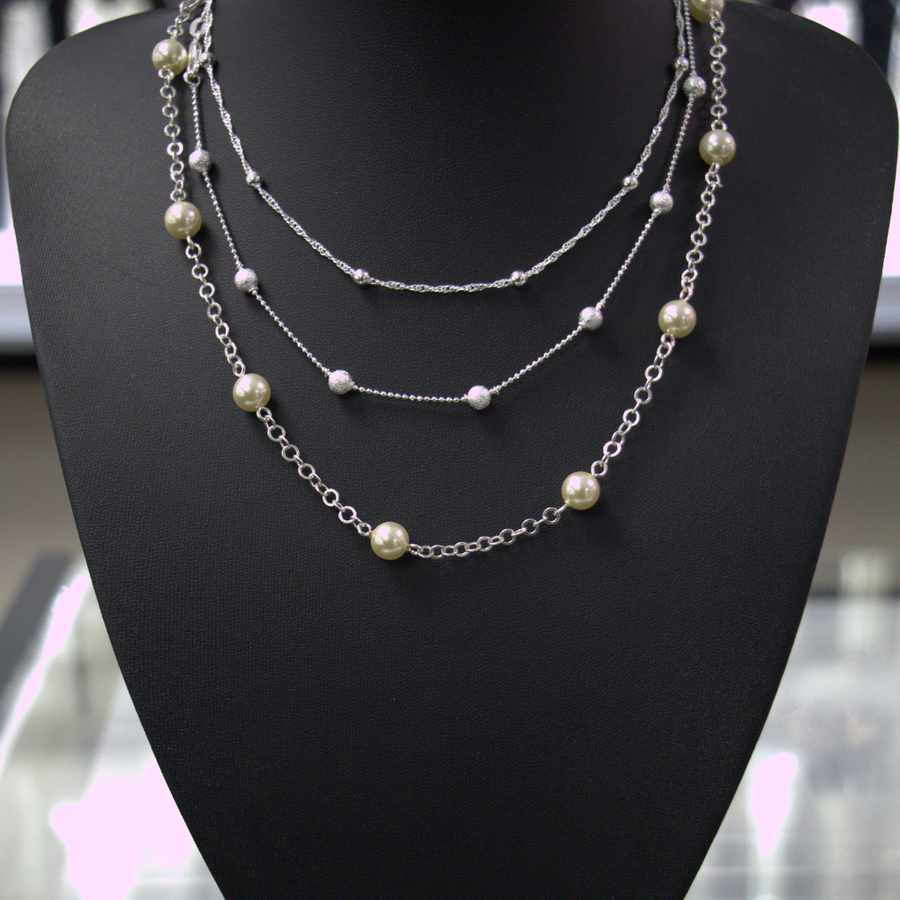 Lote de Collares de Plata con Perlas – Diseños Delicados