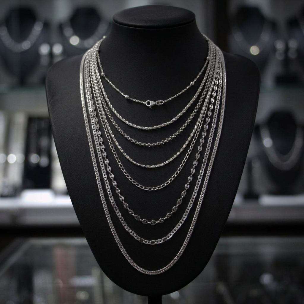 Lote de Cadenas de Plata – Tejidos Finos y Variados