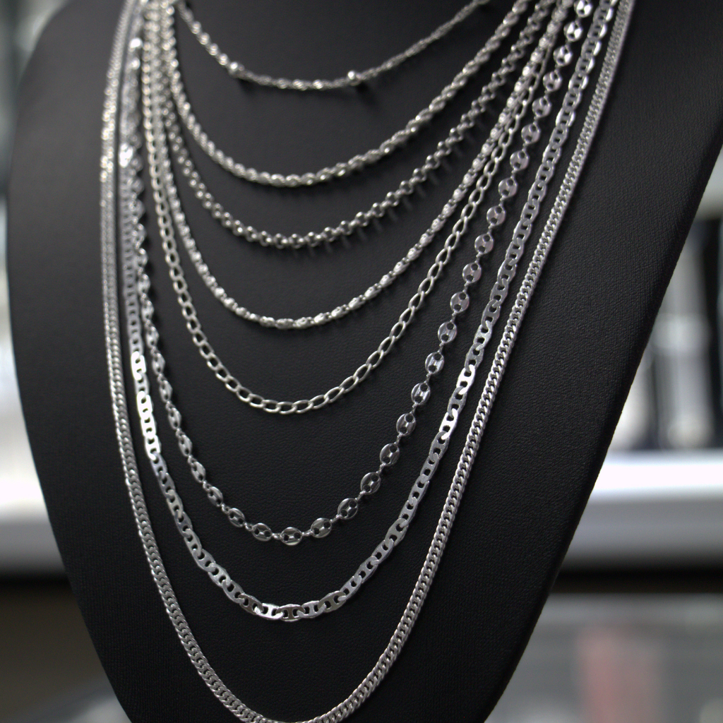 Lote de Cadenas de Plata – Tejidos Finos y Variados