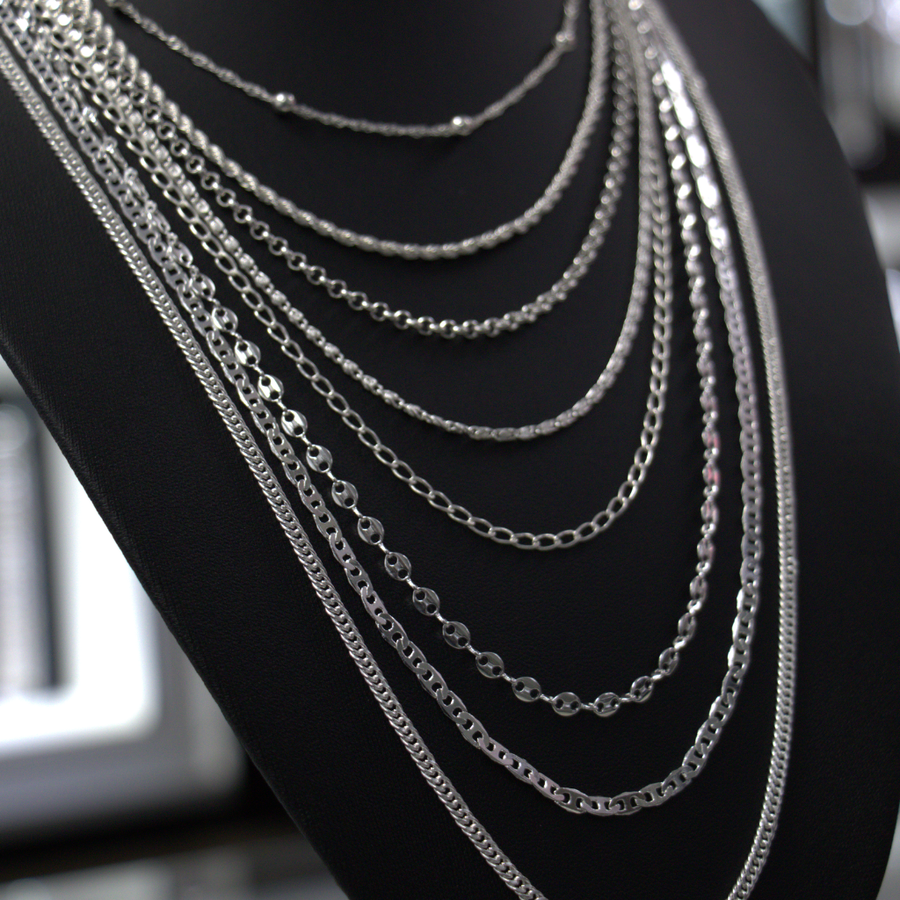 Lote de Cadenas de Plata – Tejidos Finos y Variados