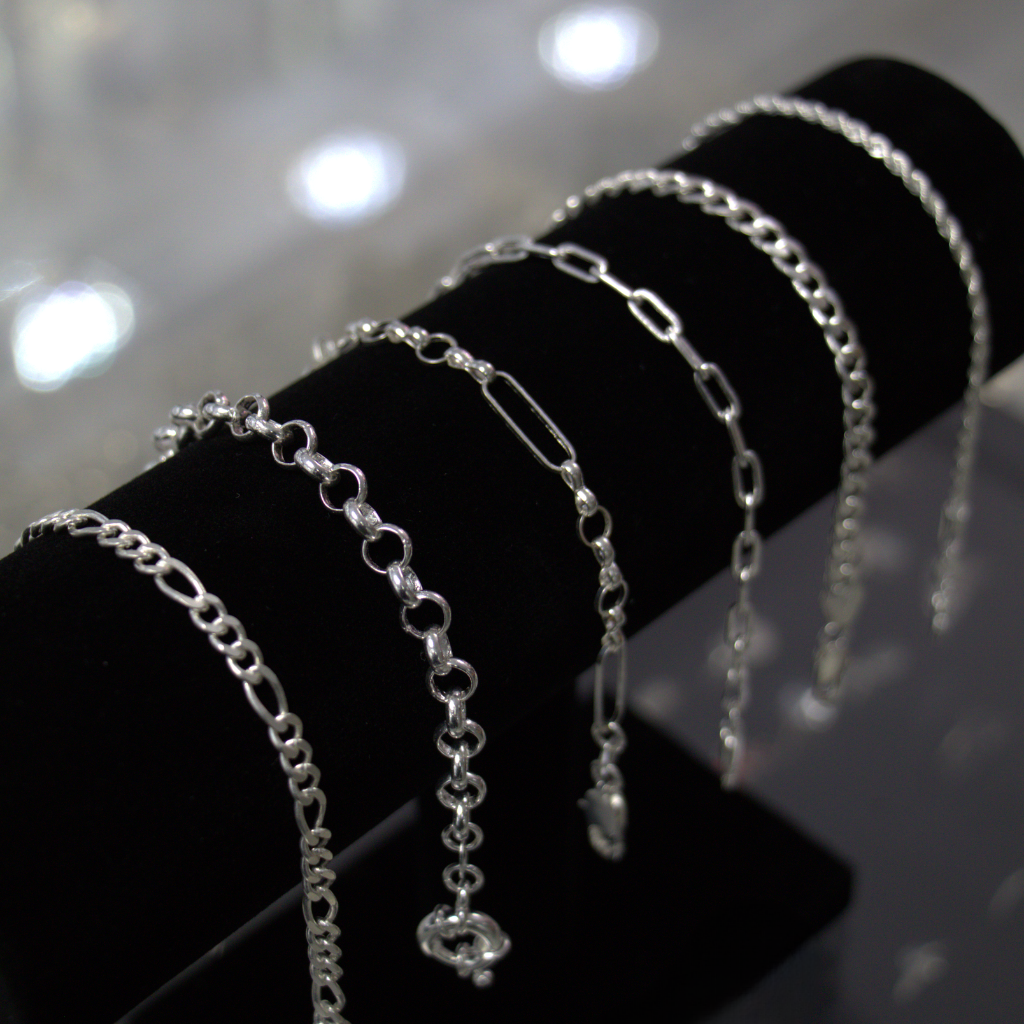Lote de Pulseras de Plata – Eslabones y Diseños Surtidos