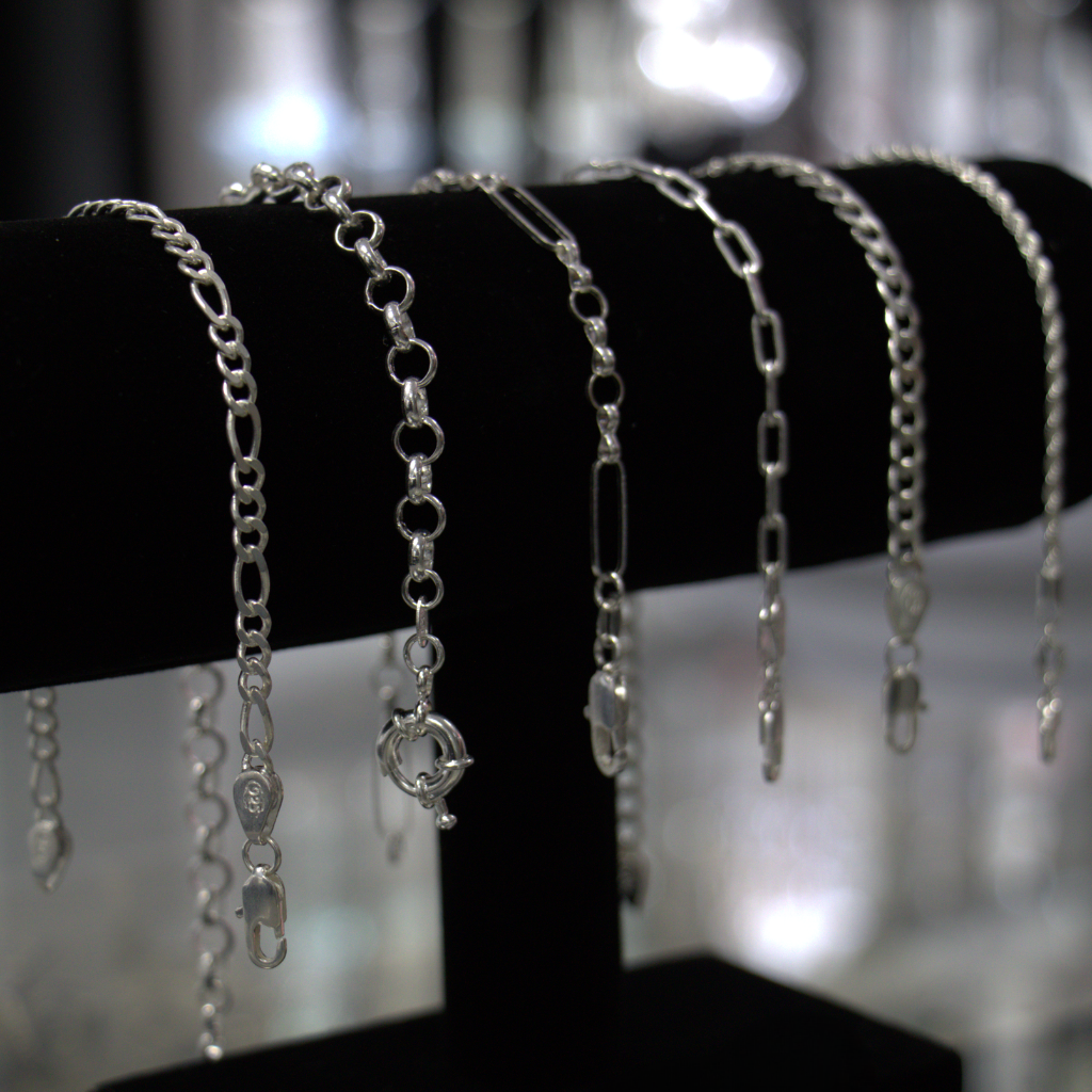 Lote de Pulseras de Plata – Eslabones y Diseños Surtidos