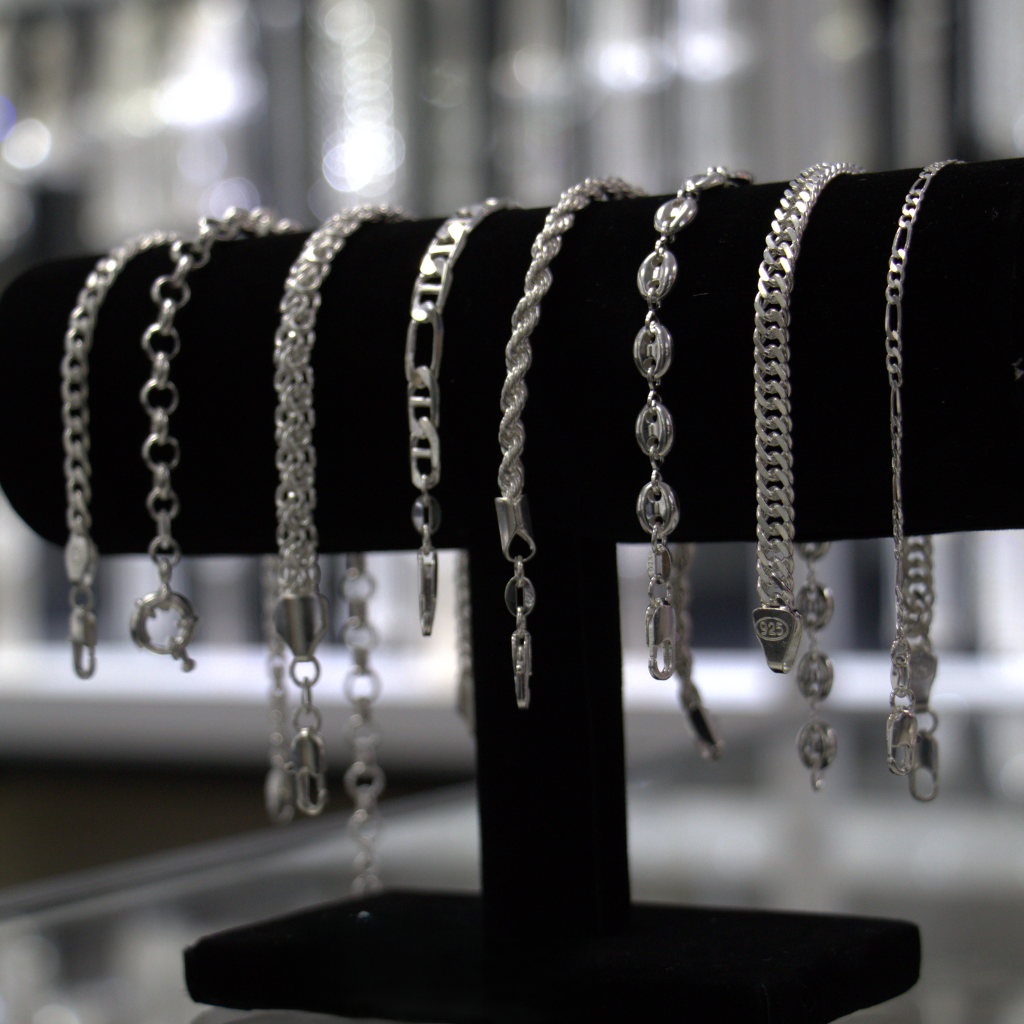 Lote de Pulseras de Plata – Diferentes Tejidos y Eslabones