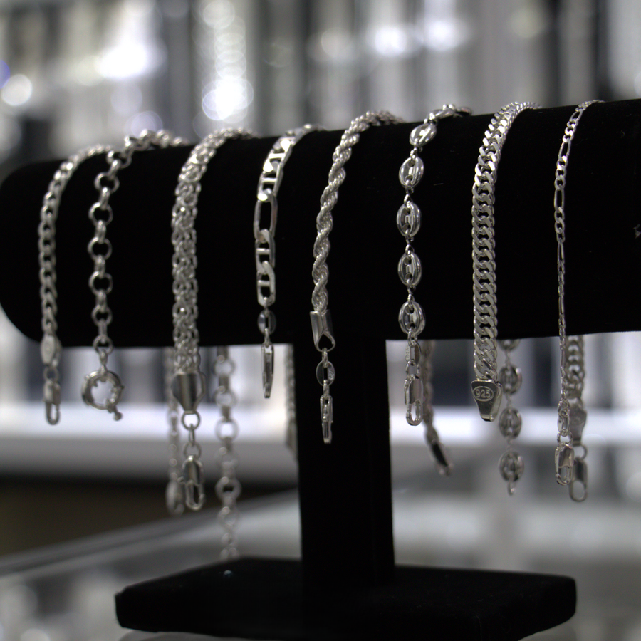 Lote de Pulseras de Plata – Diferentes Tejidos y Eslabones