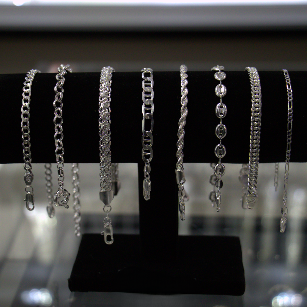 Lote de Pulseras de Plata – Diferentes Tejidos y Eslabones