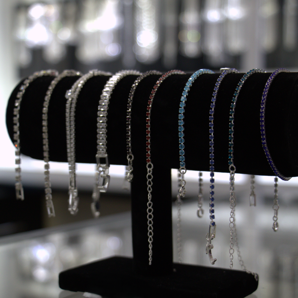 Lote de Pulseras de Plata con Microcircones de Colores