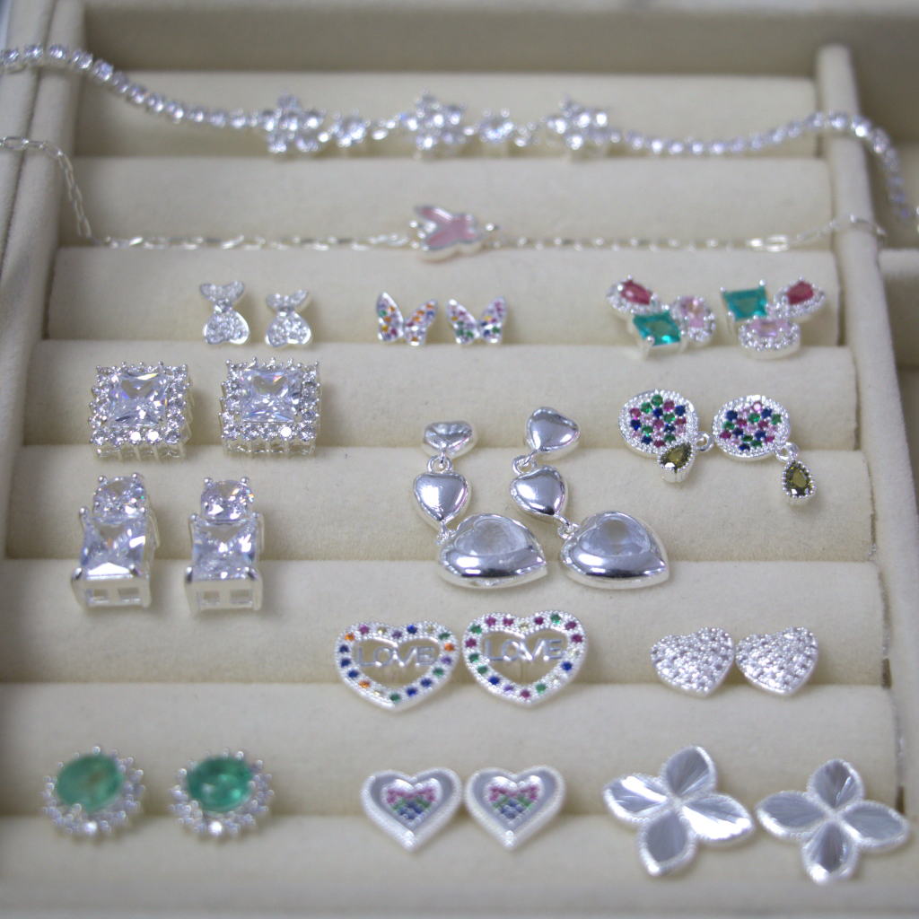 Lote de Pulseras y Aros de Plata para Mujer – Diseños Surtidos