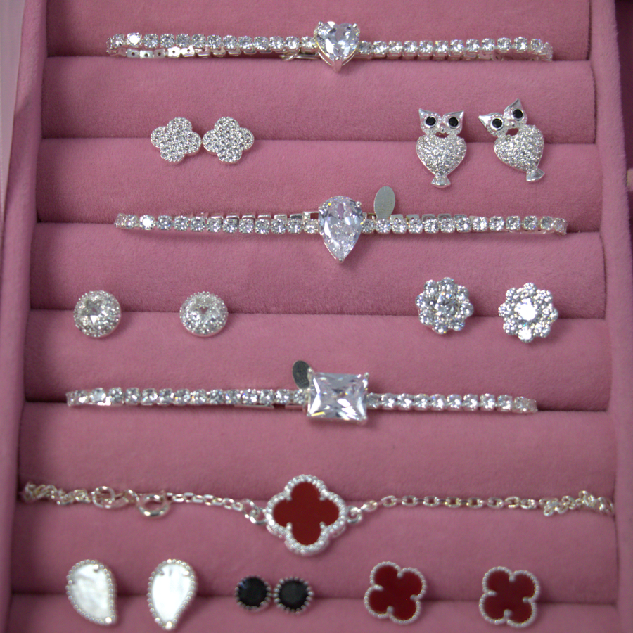 Lote de Pulseras y Aros de Plata para Mujer – Diseños Surtidos