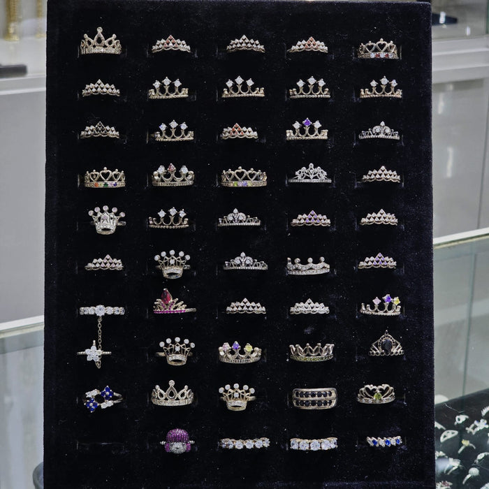 Anillos Corona en Plata Italiana