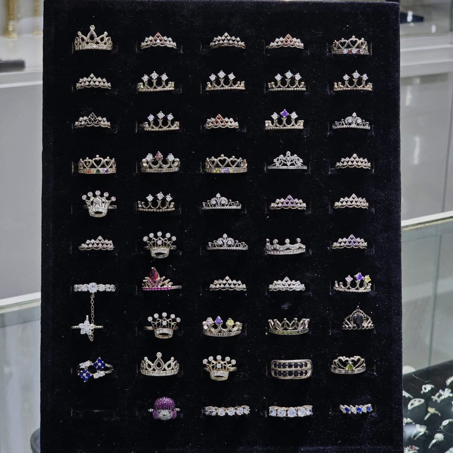 Anillos Corona en Plata Italiana