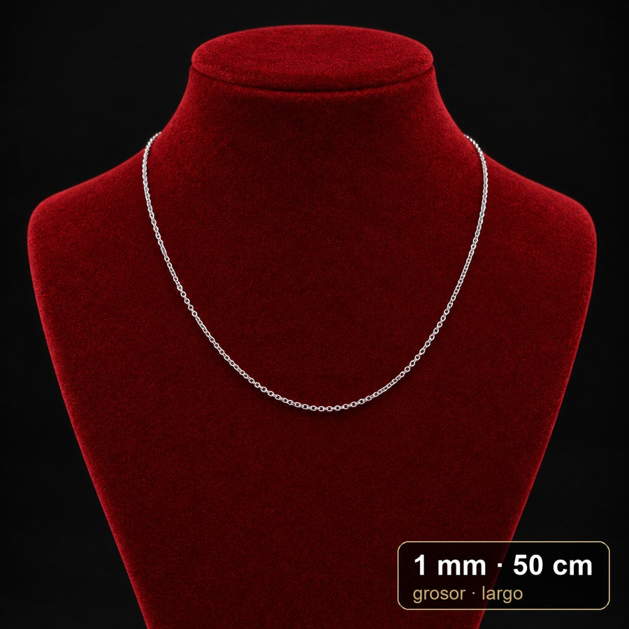 Cadena Rolo 1 mm x 50 cm · por mayor