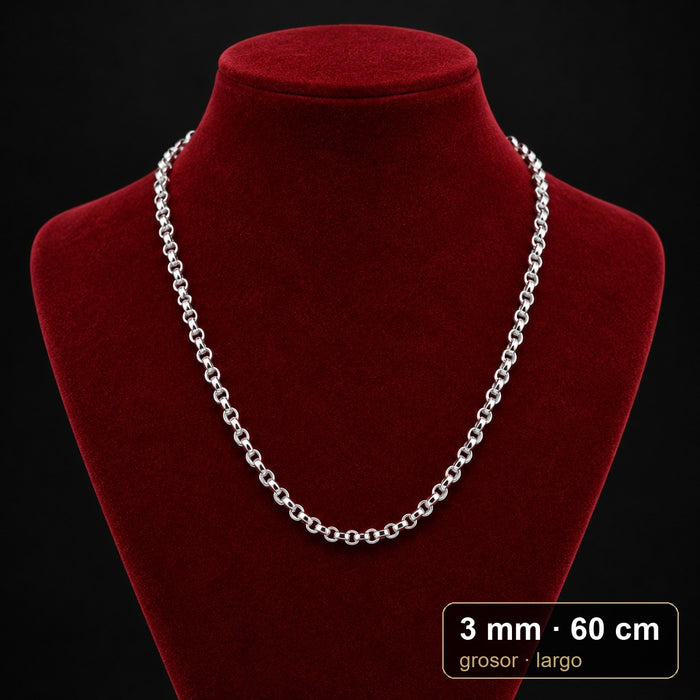 Cadena Rolo 3 mm x 60 cm · por mayor