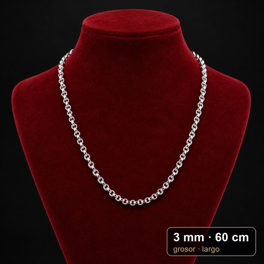 Cadena Rolo 3 mm x 60 cm · por mayor