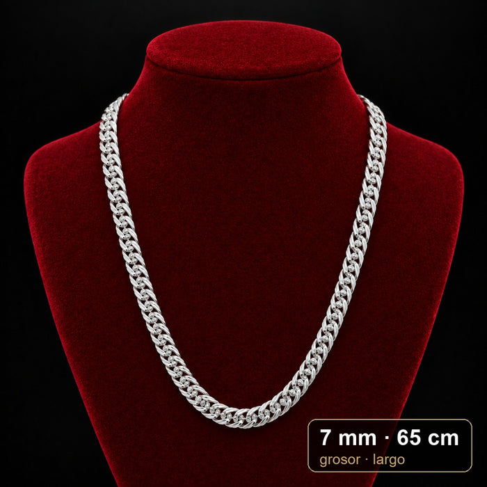 Cadena triple Grumet 7 mm x 65 cm · por mayor