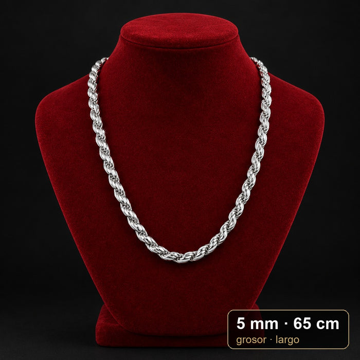 Cadena Turbillón 5 mm x 65 cm · por mayor
