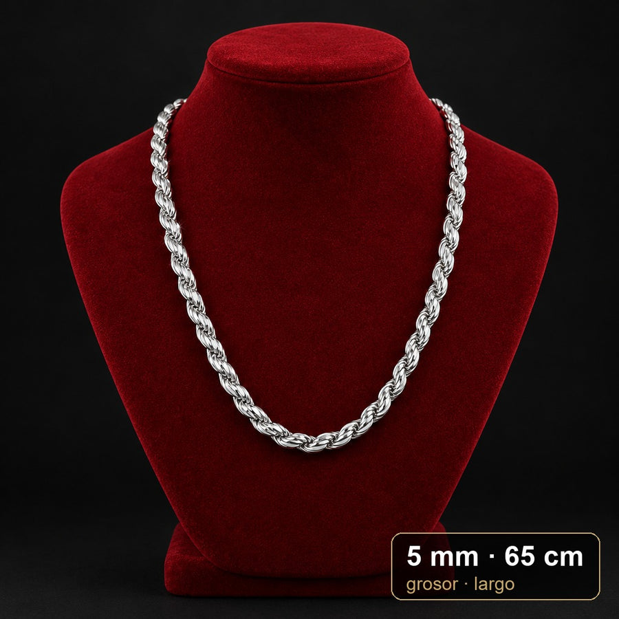Cadena Turbillón 5 mm x 65 cm · por mayor
